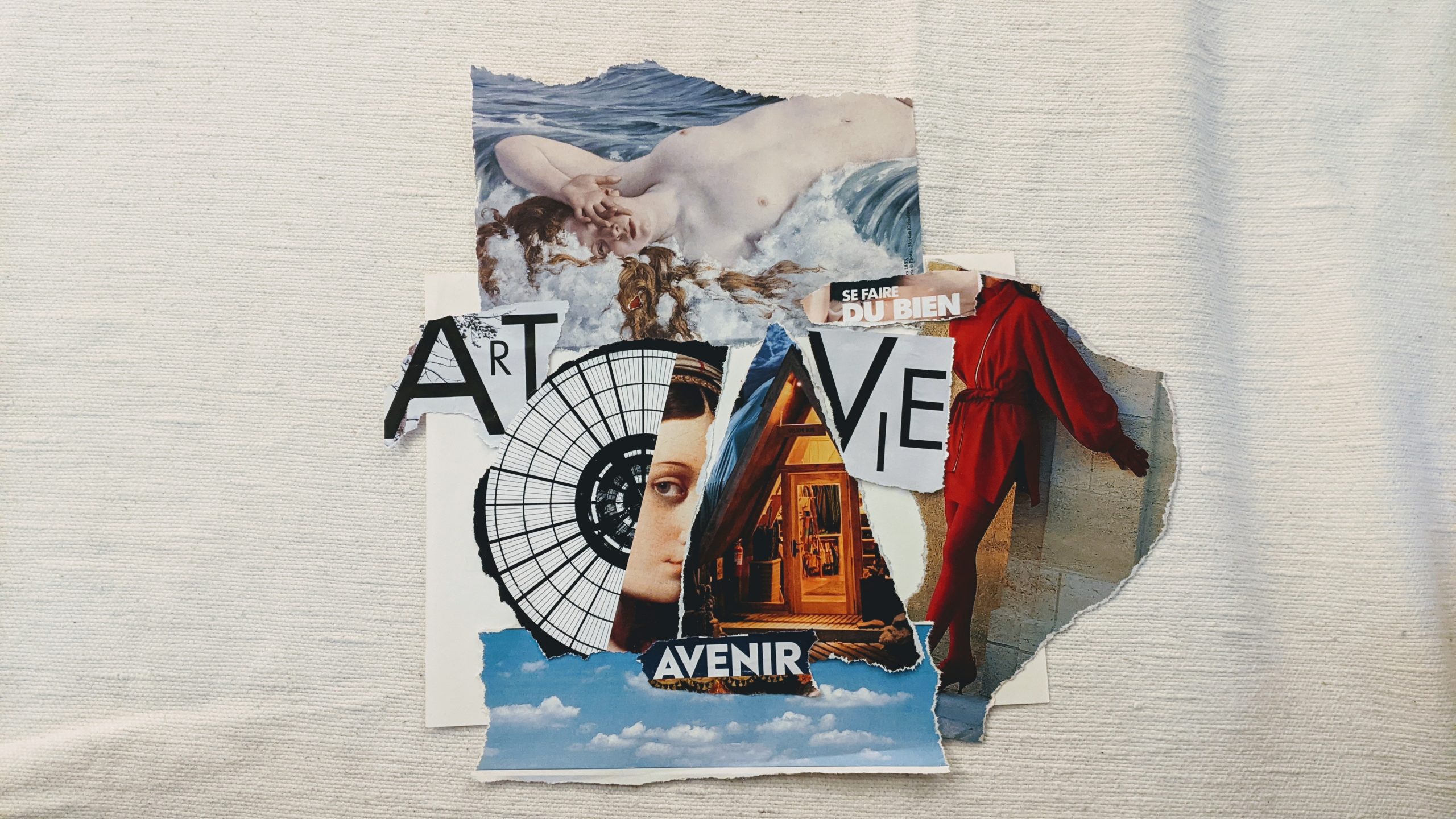 Team building artistique Vision Board en collage
