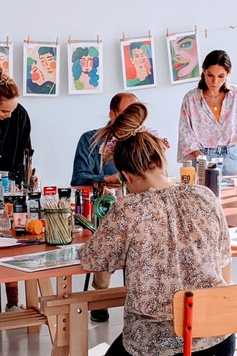 Team Building Peinture Photo d'un atelier team building artistique