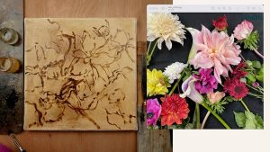 Esquisse d'une toile à la peinture à l'huile