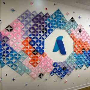 Fresque murale en origami