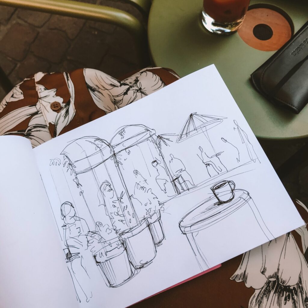 Dessin sur le vif et carnet de croquis