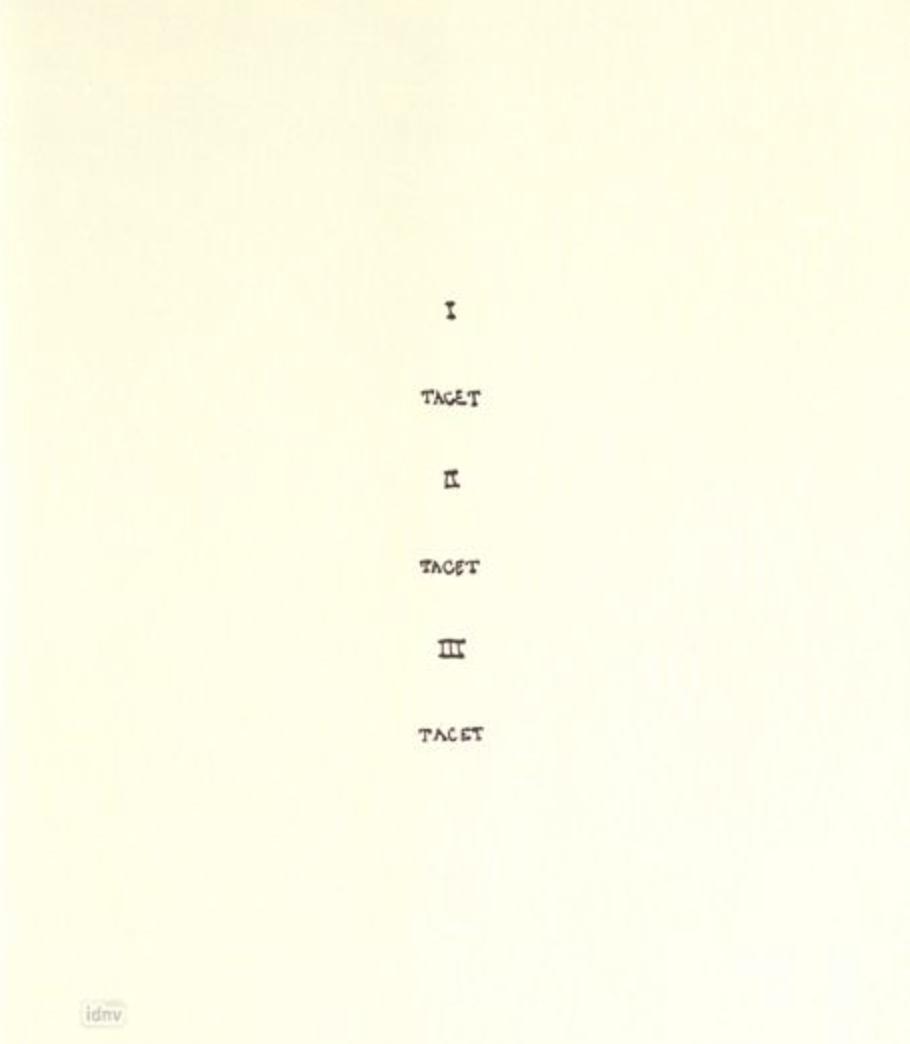 Partition 4'33'' Partition de John Cage indiquant les silences