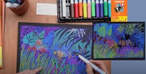 Dessiner la jungle aux feutres avec Agnès Decourchelle