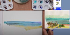 La plage - Peindre un paysage en bord de mer